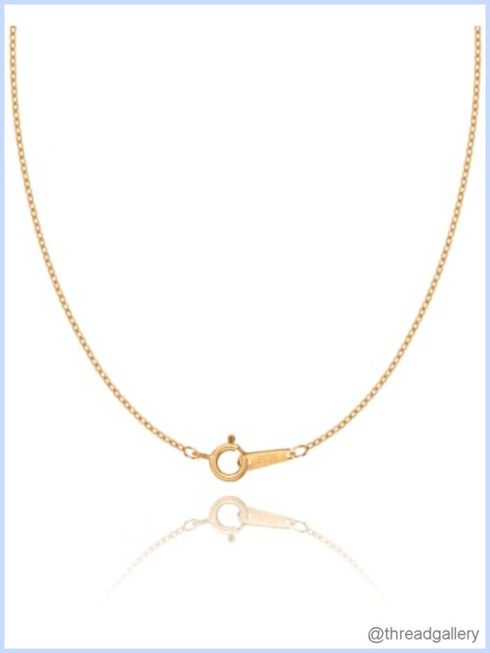 Sterling Silver Chain Necklace 18K Gold Plated Dainty Cable Chain Women